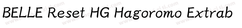 BELLE Reset HG Hagoromo Extrabold字体转换